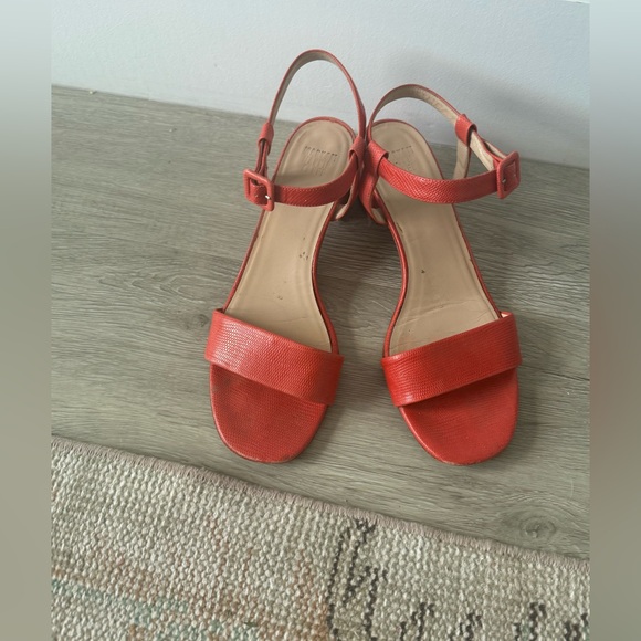 Maryam Nassir Zadeh Red Faux Lizard Sophie Sandal Size 41 - Picture 4 of 8